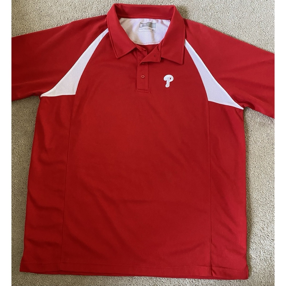 PHILADELPHIA PHILLIES VINTAGE 2000'S  DRY-FIT GOLF SHIRT ADULT XXL